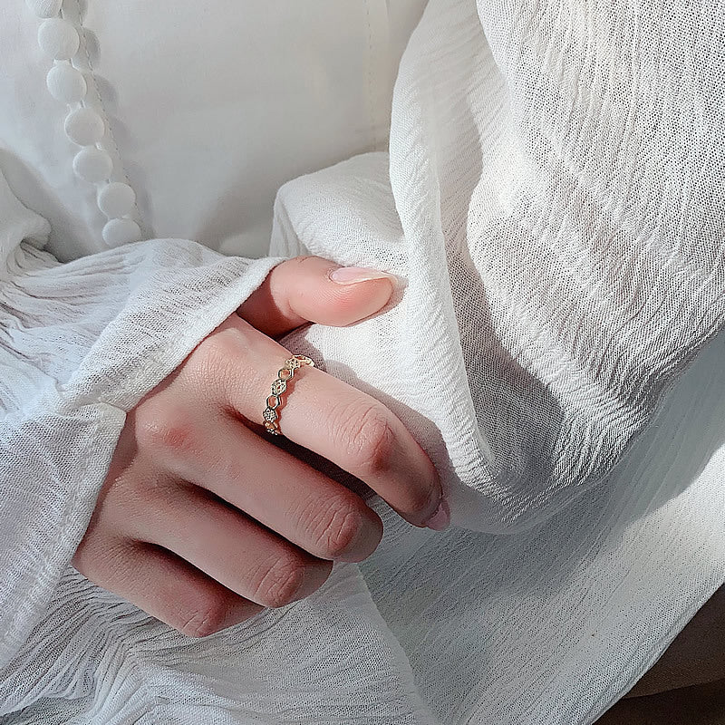 Personalized Plated Coin Ring for Women's Fashion