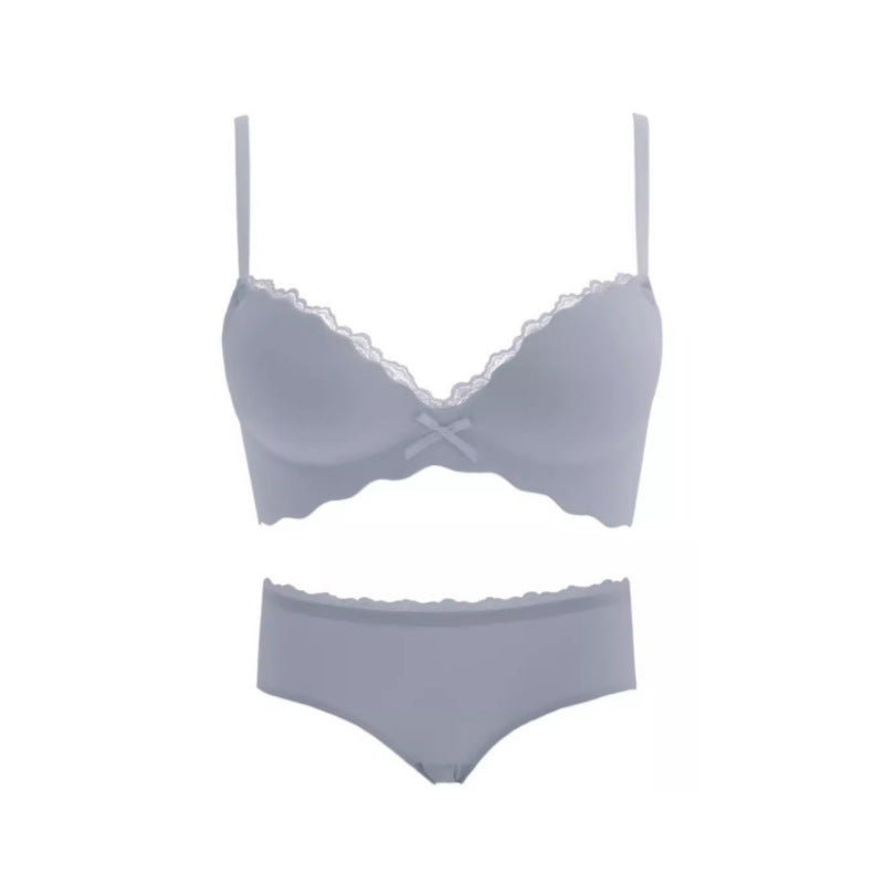 Seamless Push-Up Wireless Bra Set for Small Bust