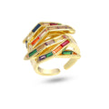 Personalized Creative Square Zircon Micro-Inlaid Ring