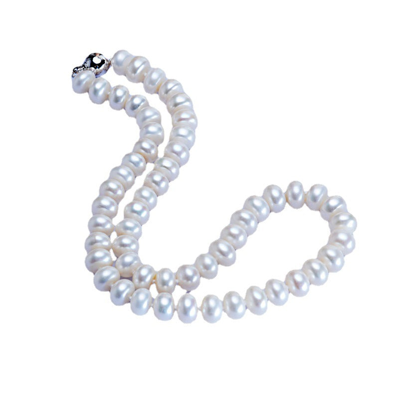 Dailan Freshwater Pearl Necklace 10-11mm Strong Light