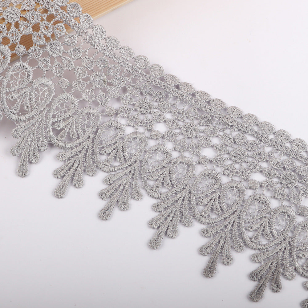 Black and White 9cm Polyester Silk Lace for DIY Crafts