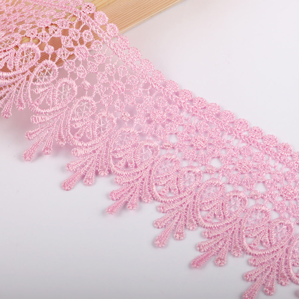 Black and White 9cm Polyester Silk Lace for DIY Crafts