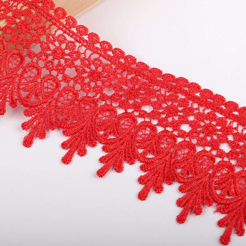 Black and White 9cm Polyester Silk Lace for DIY Crafts