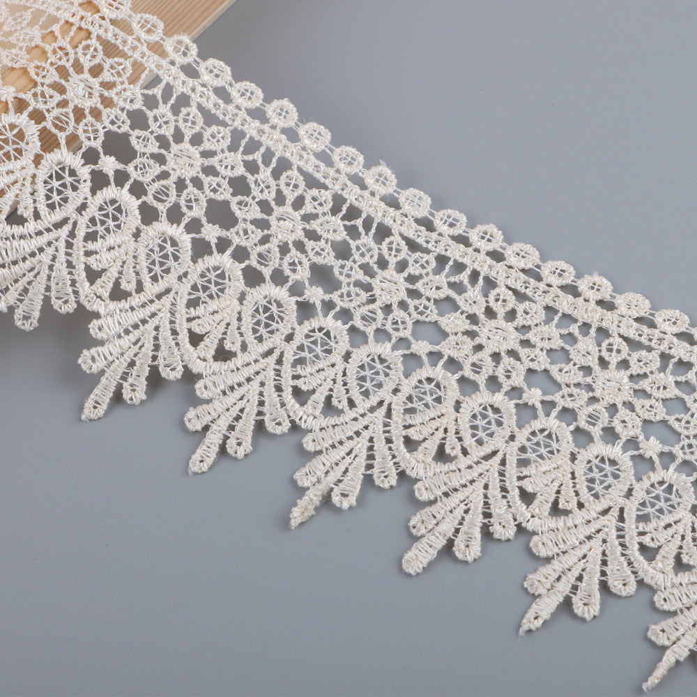 Black and White 9cm Polyester Silk Lace for DIY Crafts