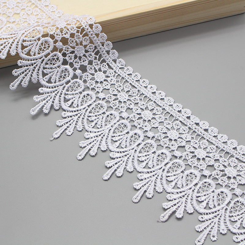 Black and White 9cm Polyester Silk Lace for DIY Crafts