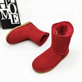 Women's Genuine Leather Mid-Calf Snow Boots