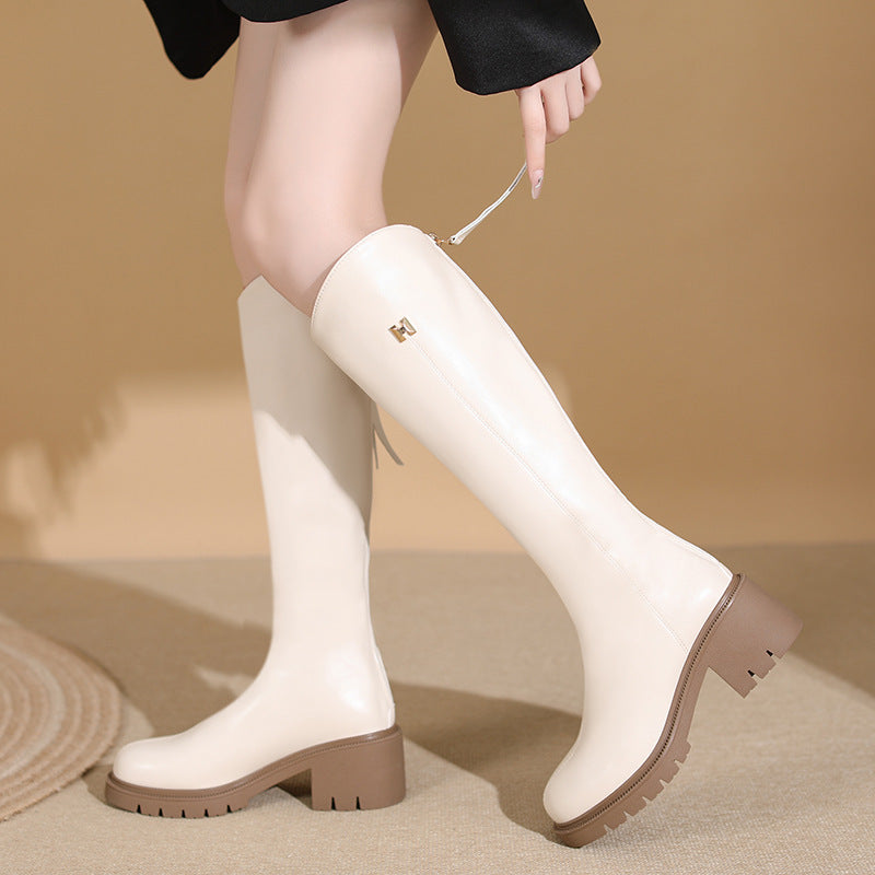 Winter Thick Bottom Tall Boots for Knights