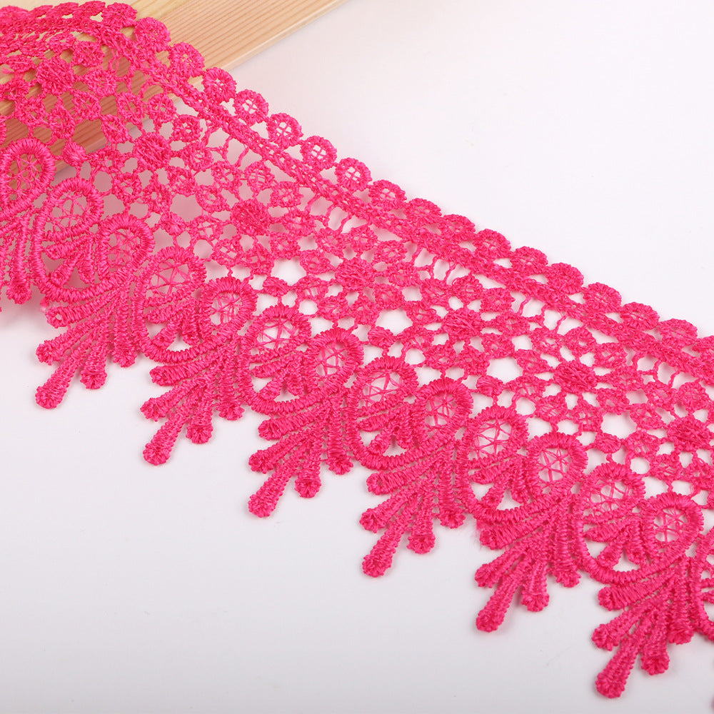 Black and White 9cm Polyester Silk Lace for DIY Crafts