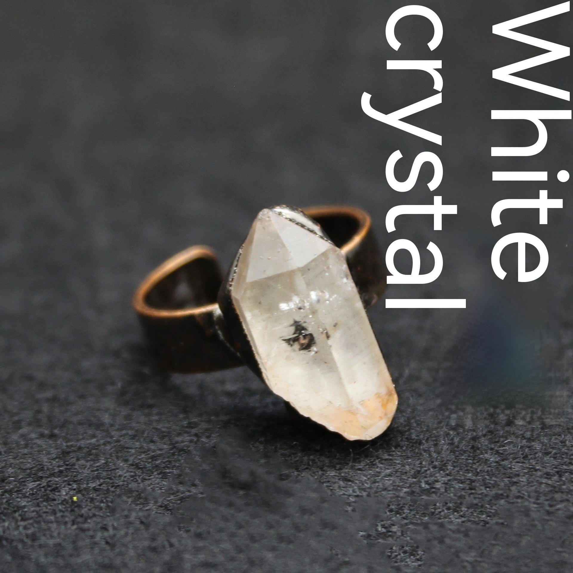 Retro Green Fluorite Rough Stone Ring