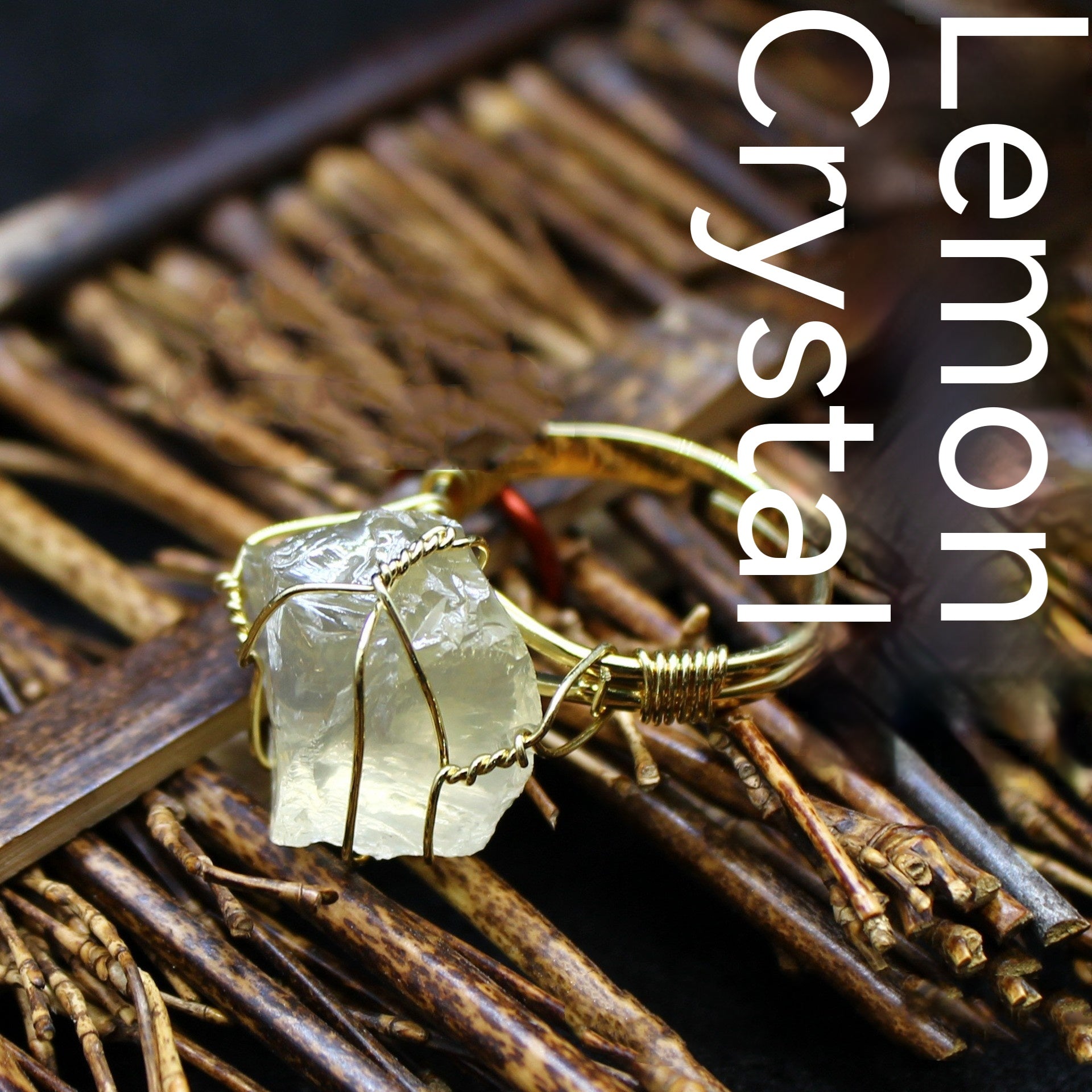 Retro Green Fluorite Rough Stone Ring