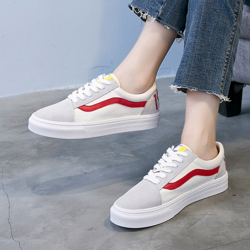 2020 Fall New Women's Suede Flat Lace-Up Sneakers