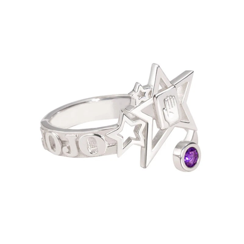 Purple Crystal Rings for Men and Women