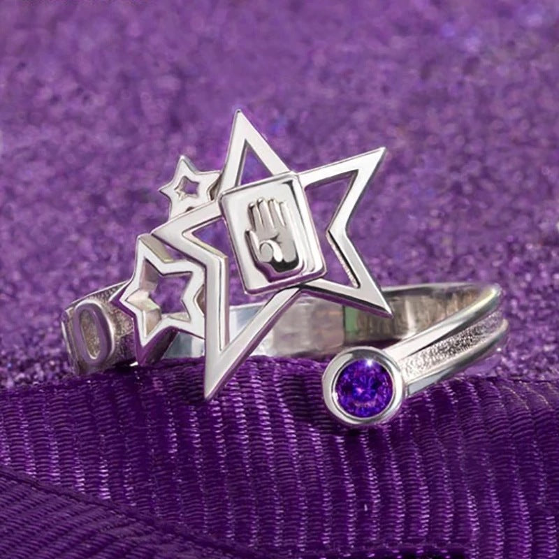 Purple Crystal Rings for Men and Women