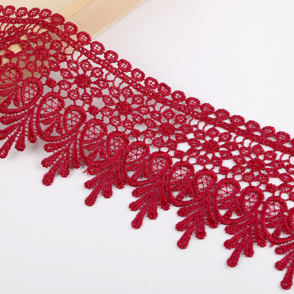 Black and White 9cm Polyester Silk Lace for DIY Crafts